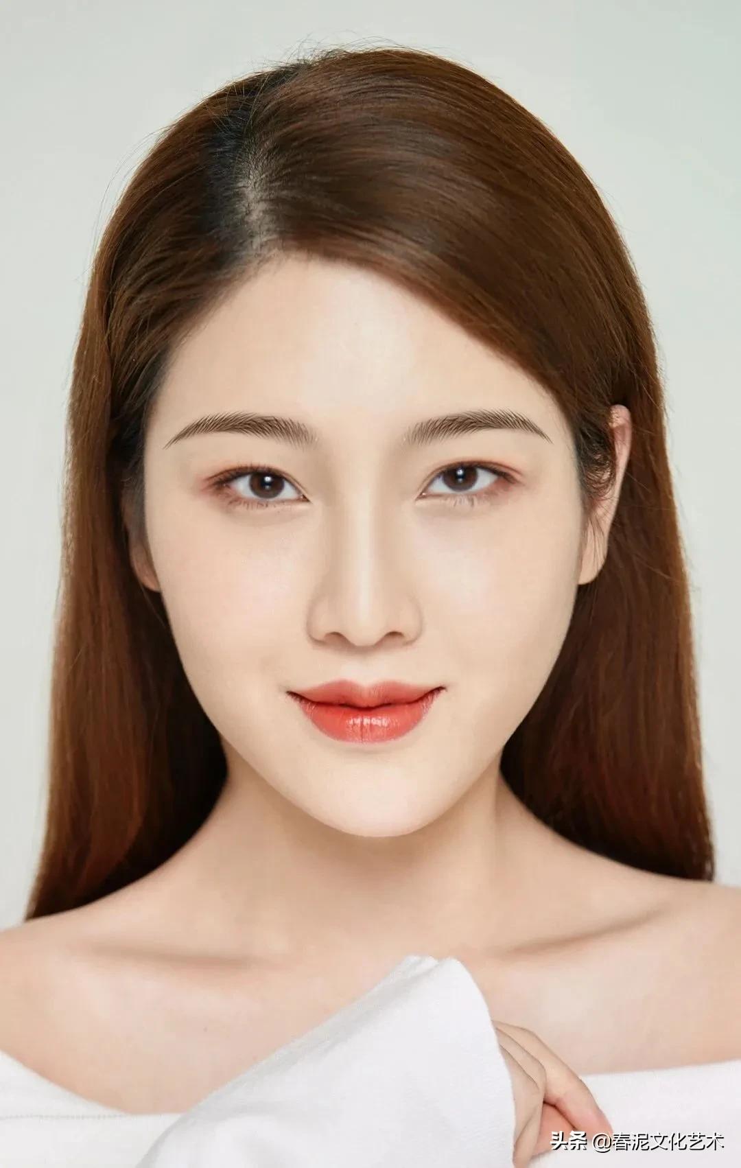 纹眉真人纸上练习画法图片步骤,不同眉形的纹眉