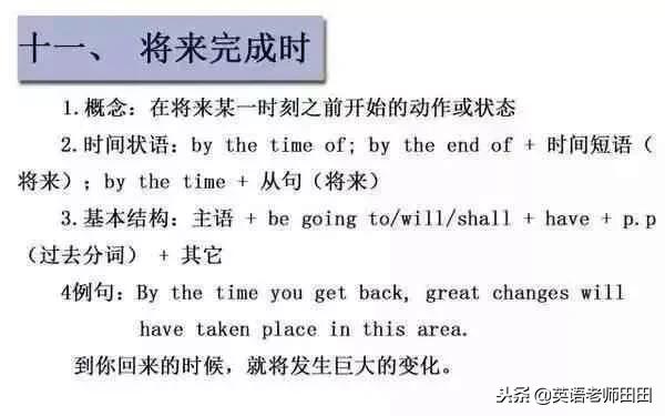 英语16种时态和语态一览表,英语语法的16种时态