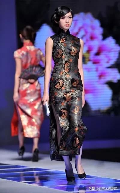 古韵中华高档女士太极表演服,太极精神旗袍