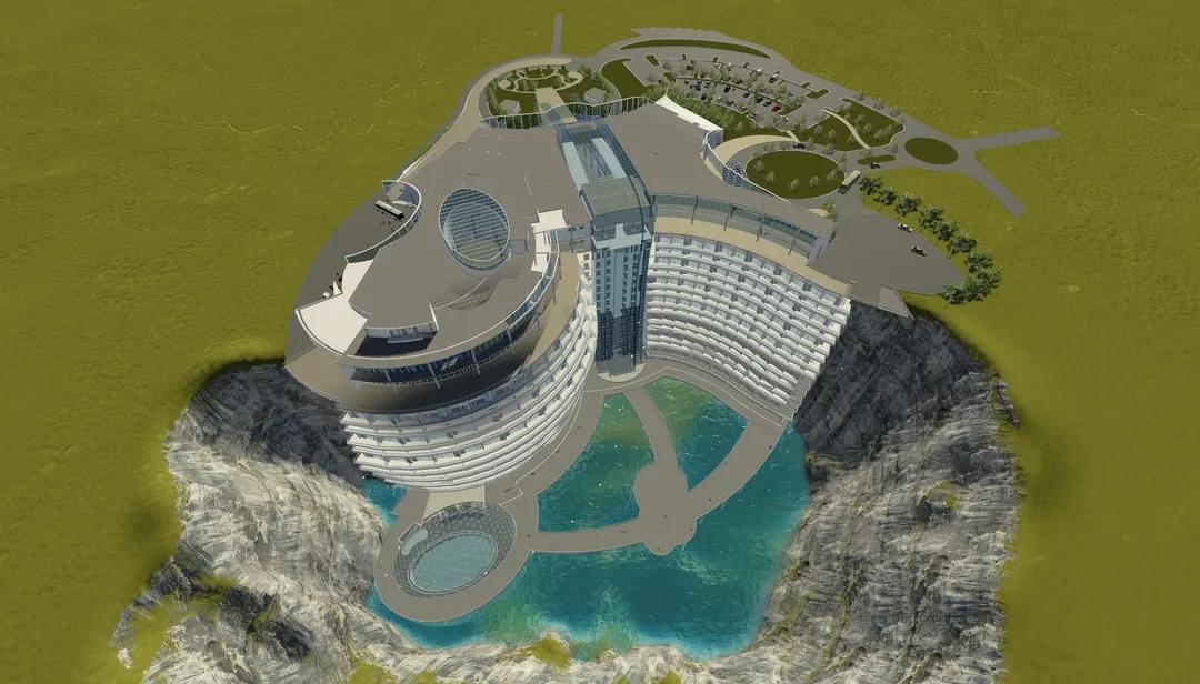 矿坑改造最美公园,矿坑改造湿地公园视频