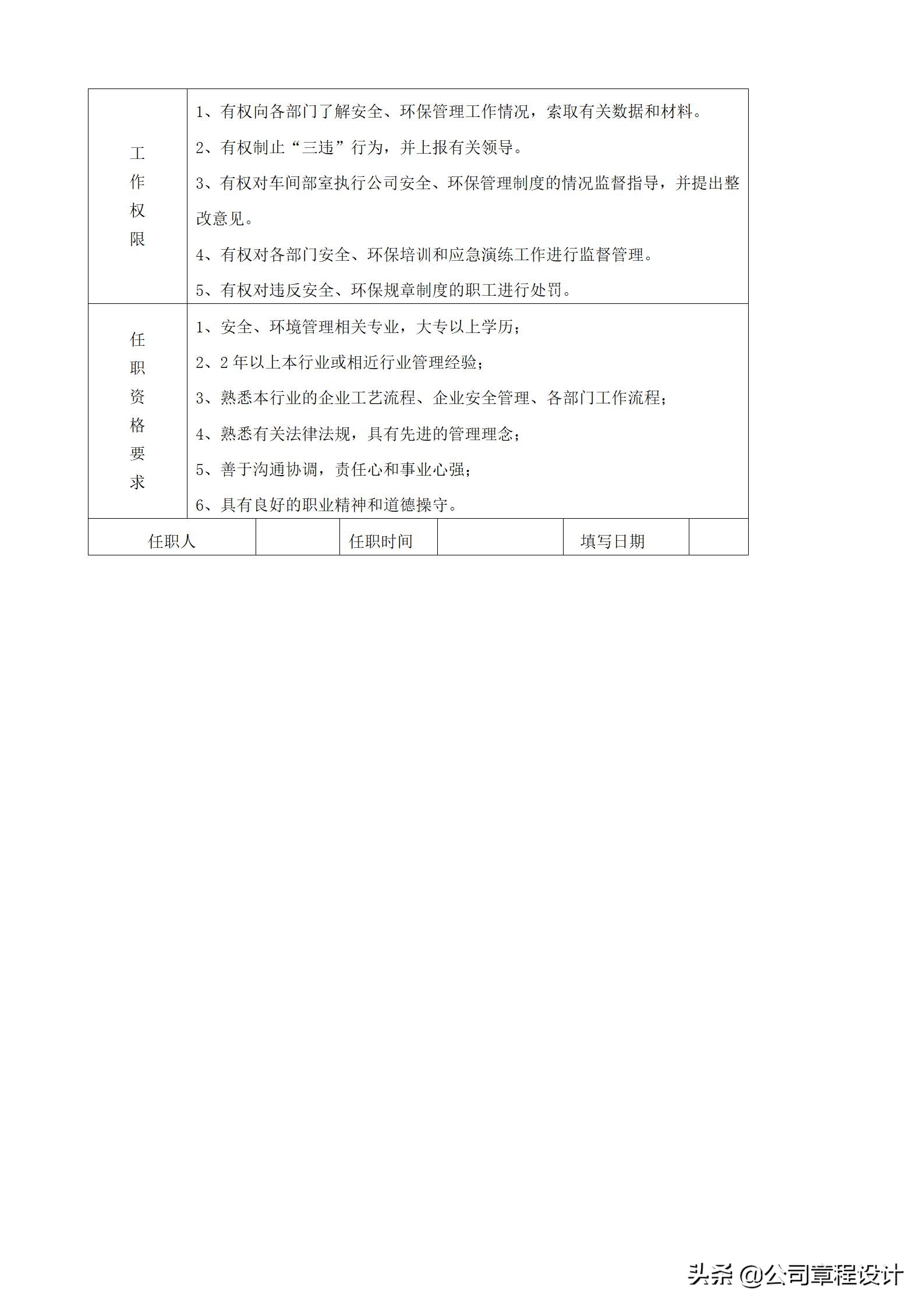 生产企业职责大全,生产经理岗位职责说明书