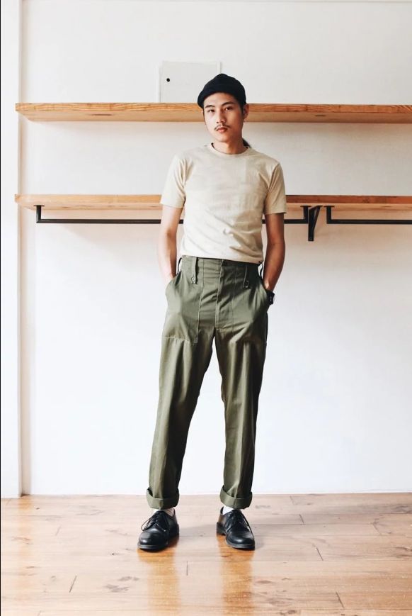 很酷的军装裤,适合学生党的军装裤