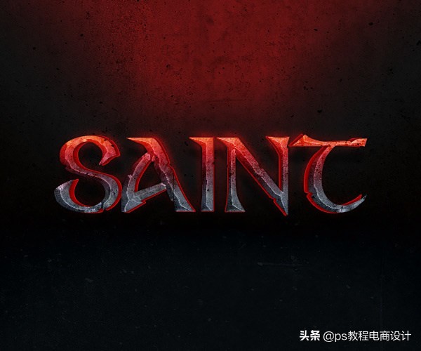 ps岩石字体制作教程,ps设计梦幻霓虹光效艺术字教程