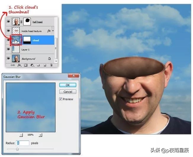 ps制作超现实创意人像,通过ps制作一幅超现实人像特效
