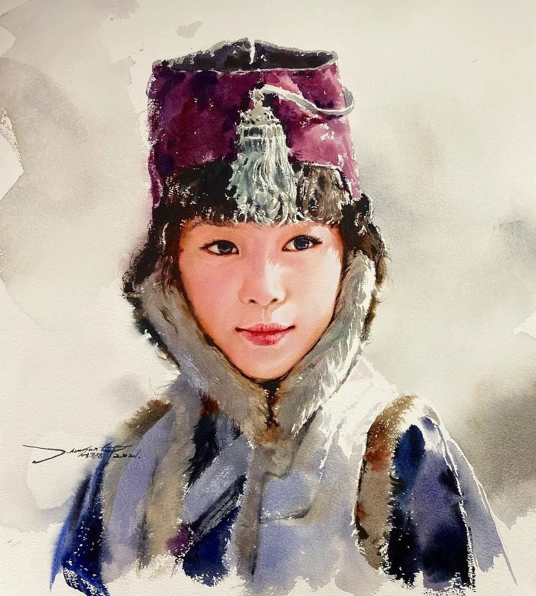 极简的水彩画作品,灵动脱俗的水彩画