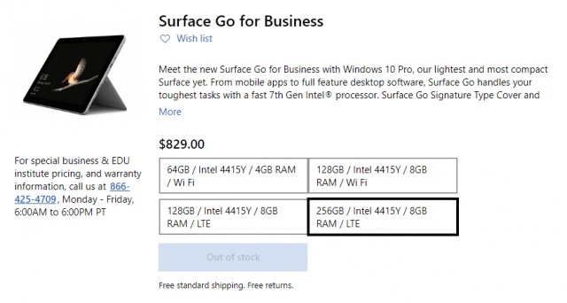 SurfaceGo4G版发布，售价4700元！