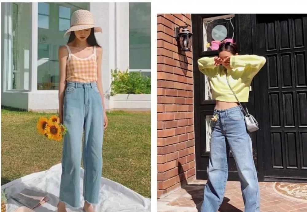 新晋的流行老爹裤这样穿最好看,阔腿裤过时了初秋老爹裤时髦显瘦