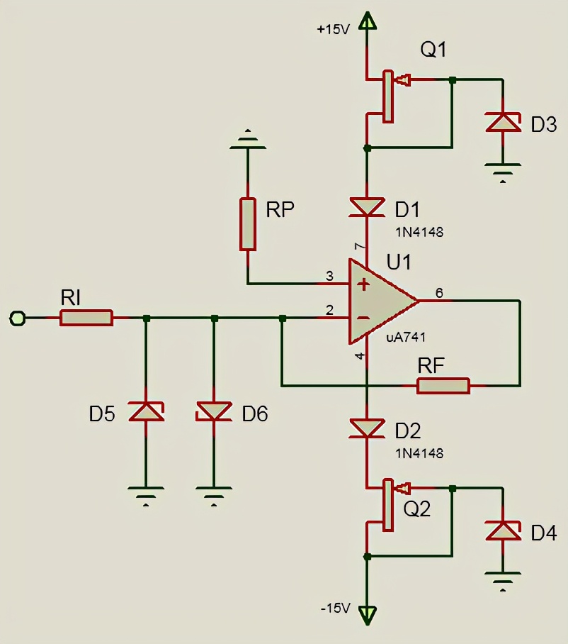 运放过流保护电路,运放充放电保护电路