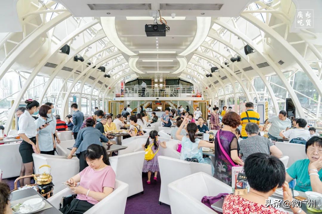 广州游船上吃早茶,广州船游珠江早茶
