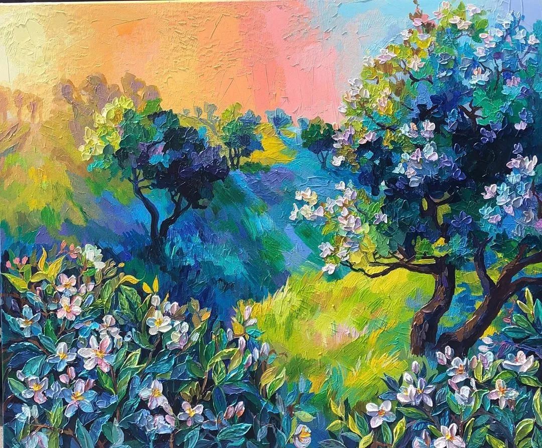 巨幅油画抽象零基础怎样画,油画基础知识油画风景应该怎么画