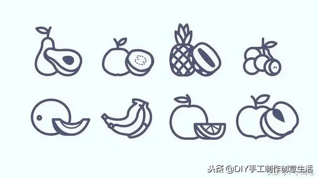 画水果大全图片简笔画,水果简笔画和水果切开简笔画