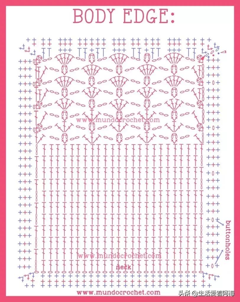 钩织冬季儿童毛衣图解,儿童内搭毛衣钩织教程完整版