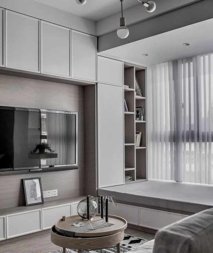 客厅电视柜搭配效果图,客厅流行哪种电视柜好看又实用