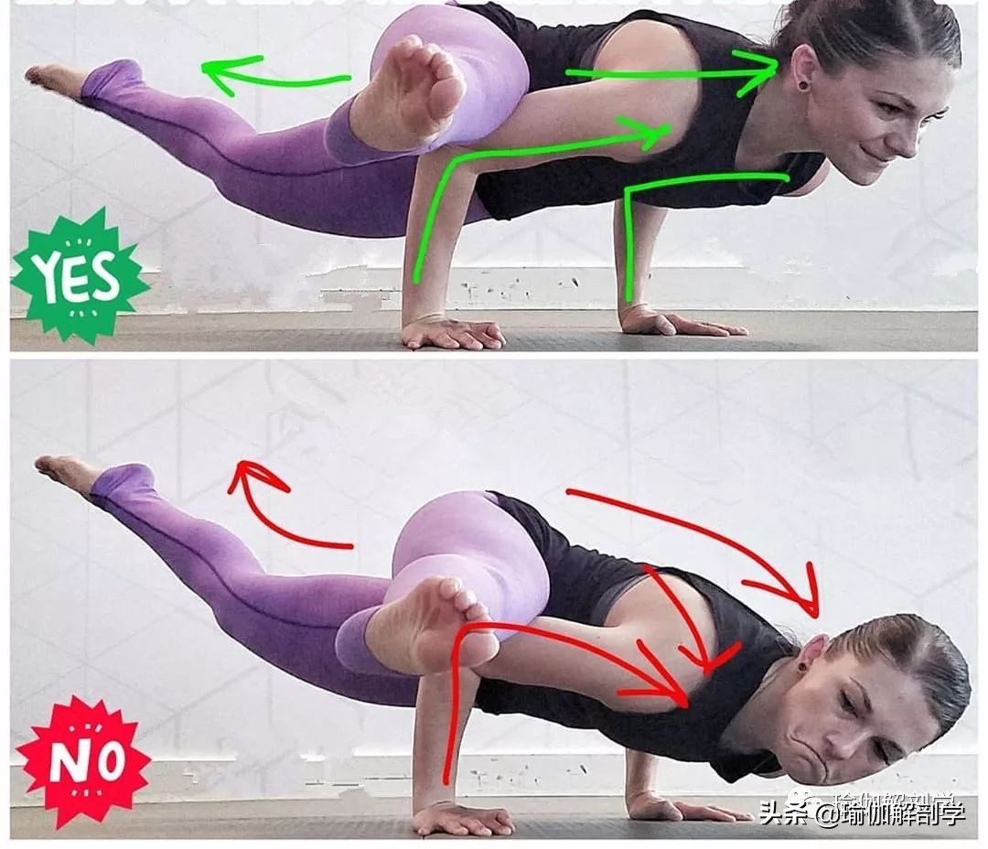 10个最新瑜伽体式正误对比图,瑜伽最容易错的正误对比图