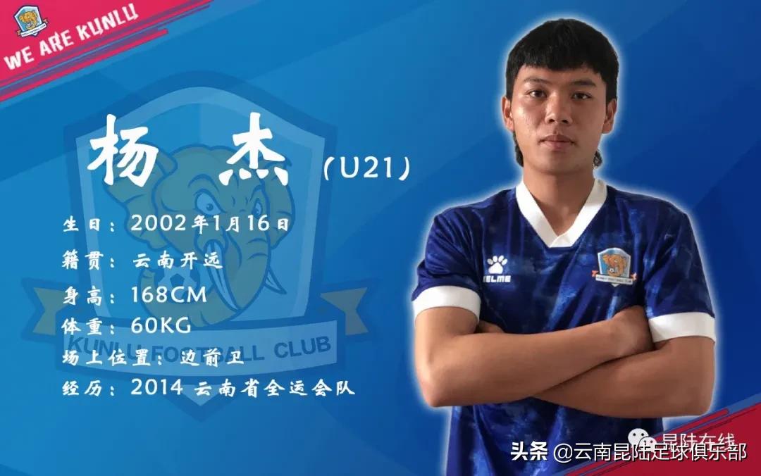 u21中卫签约,2019云南昆陆足球队队员名单