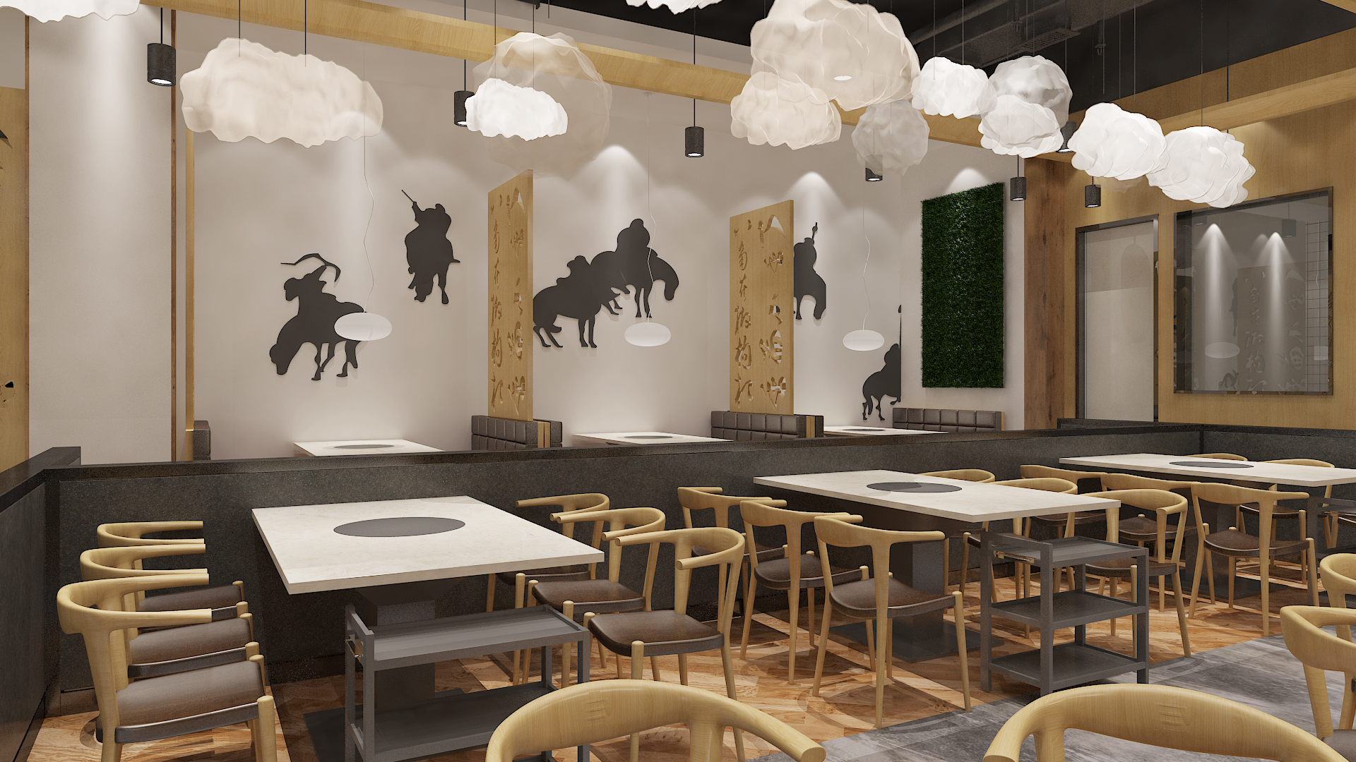 火锅店烧烤店设计分享,自助烤肉火锅店设计