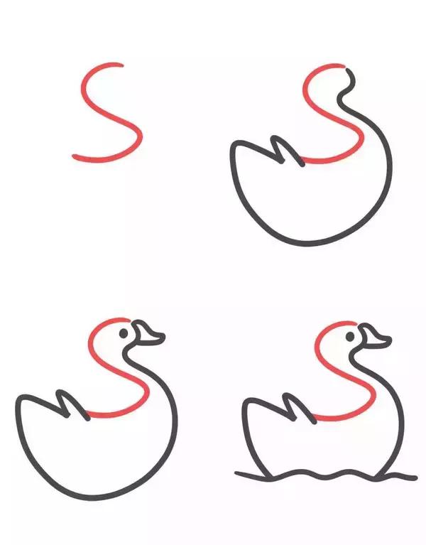 字母动物简笔画,字母变动物简笔画