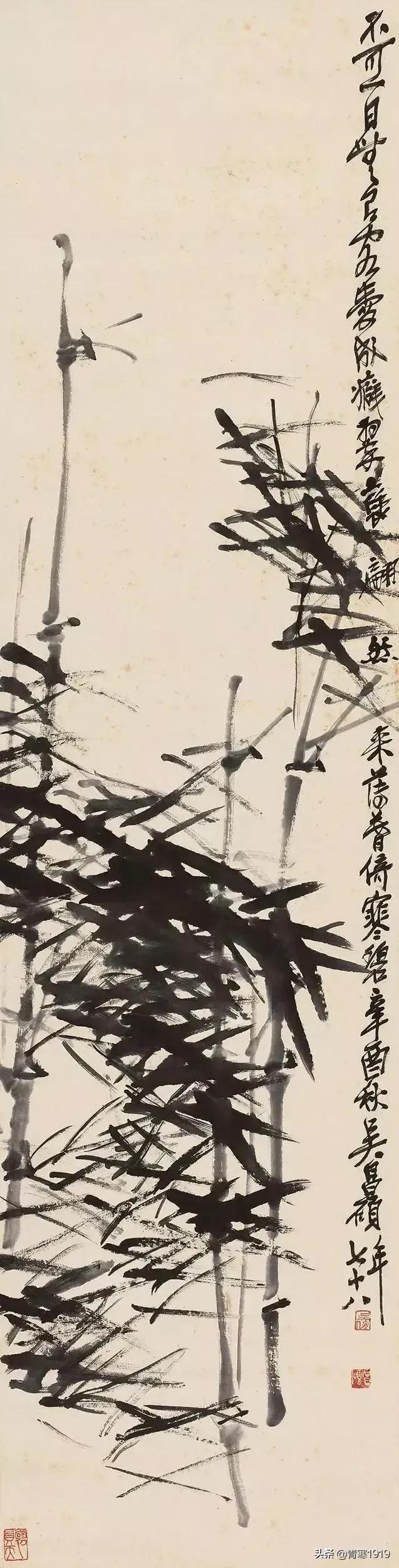 大师吴昌硕精品写意欣赏,吴昌硕写意梅花笔墨酣畅富有情趣