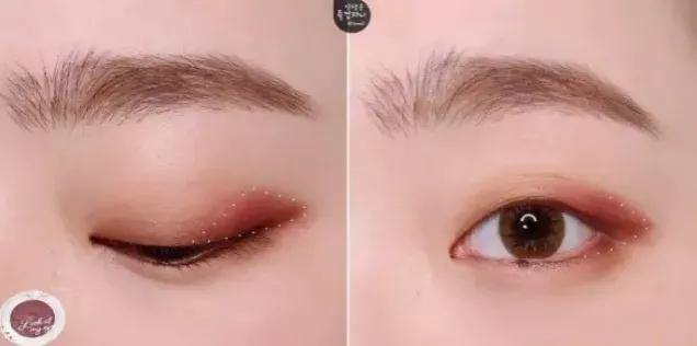 眼影画法新手肿眼泡单眼皮overtake,单眼皮肿眼泡也适用的液体眼影