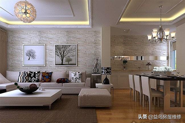 南北通透客厅餐厅厨房连体效果图,餐客厅不一体怎么设计