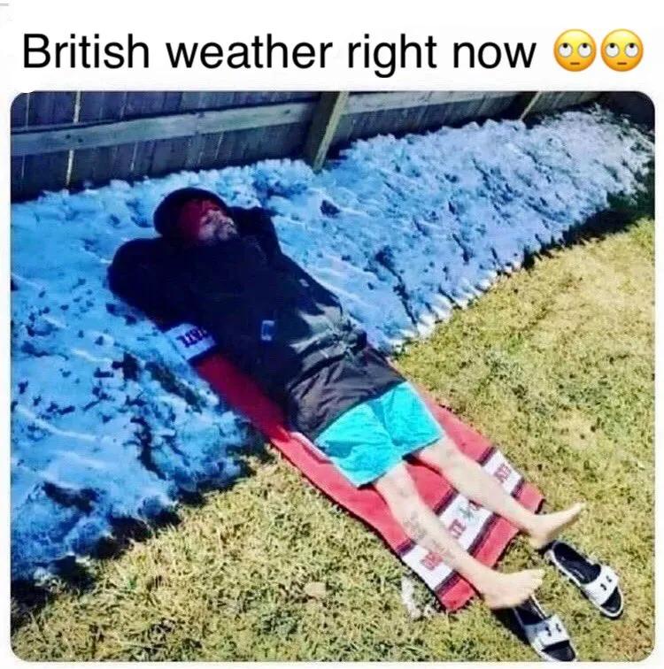 昨天比基尼！今天下雪！英国的天气能有多奇葩？