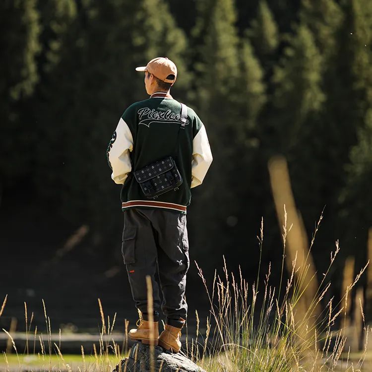 GUDI男士单肩包,黑武士款男包