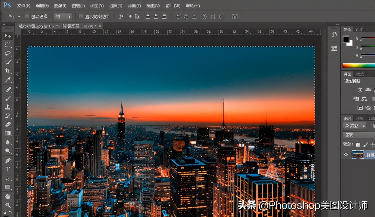 ps斑斓图片效果,ps夜色图片调色教程