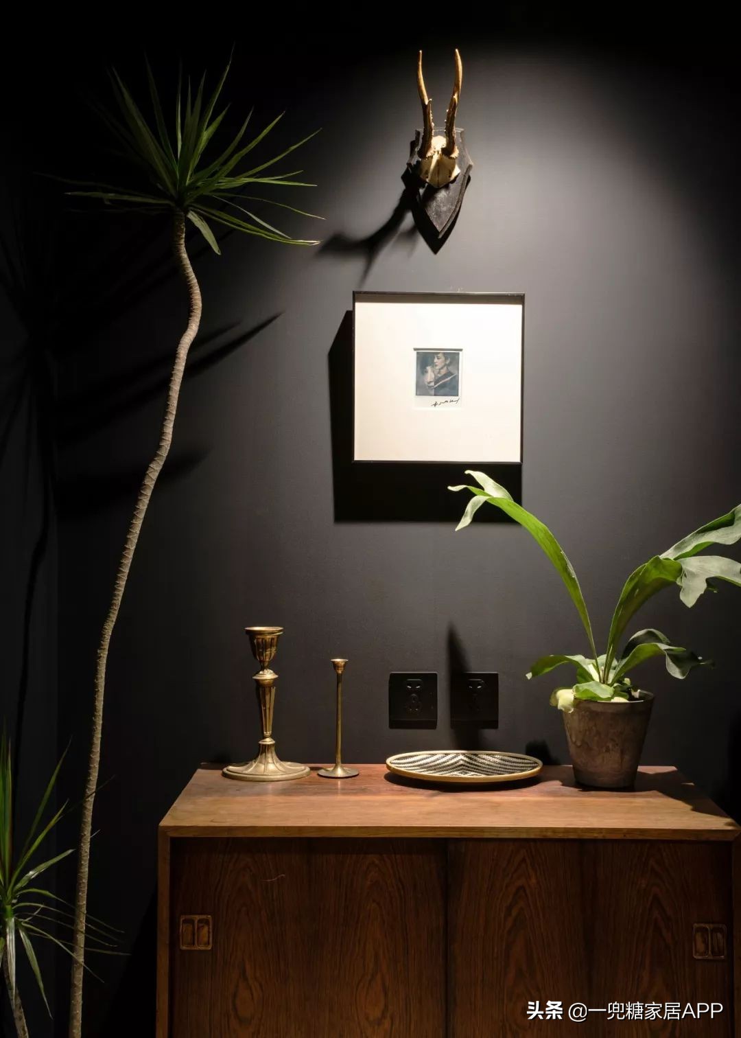 黑色直纹橱柜装修效果图,入门玄关橱柜效果图