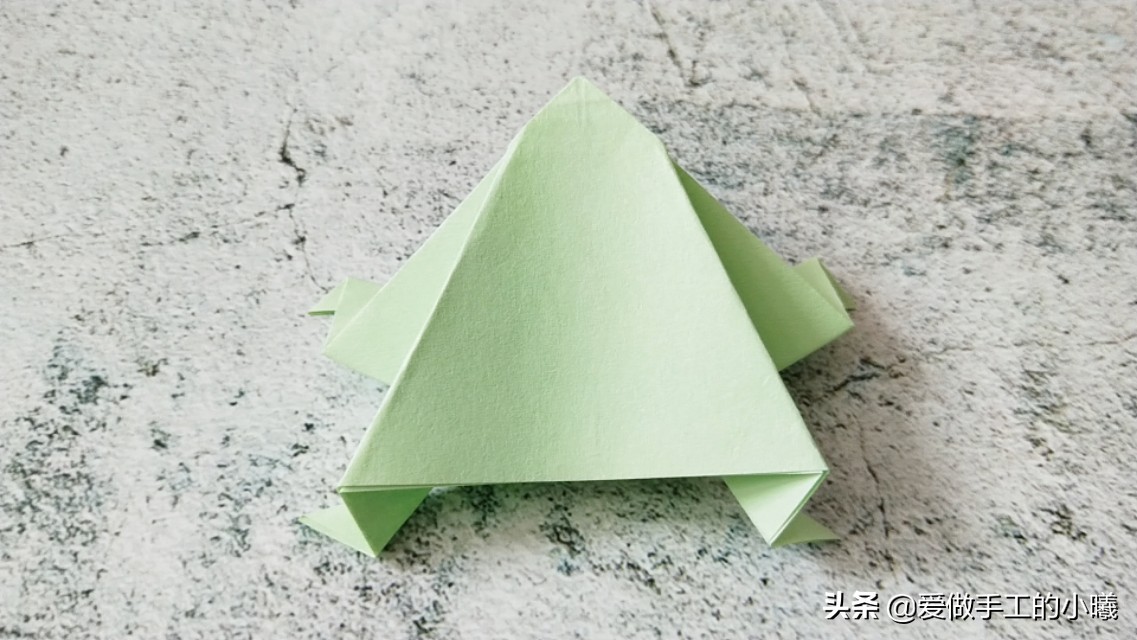折纸青蛙步骤图解法,青蛙折纸手工制作大全图解