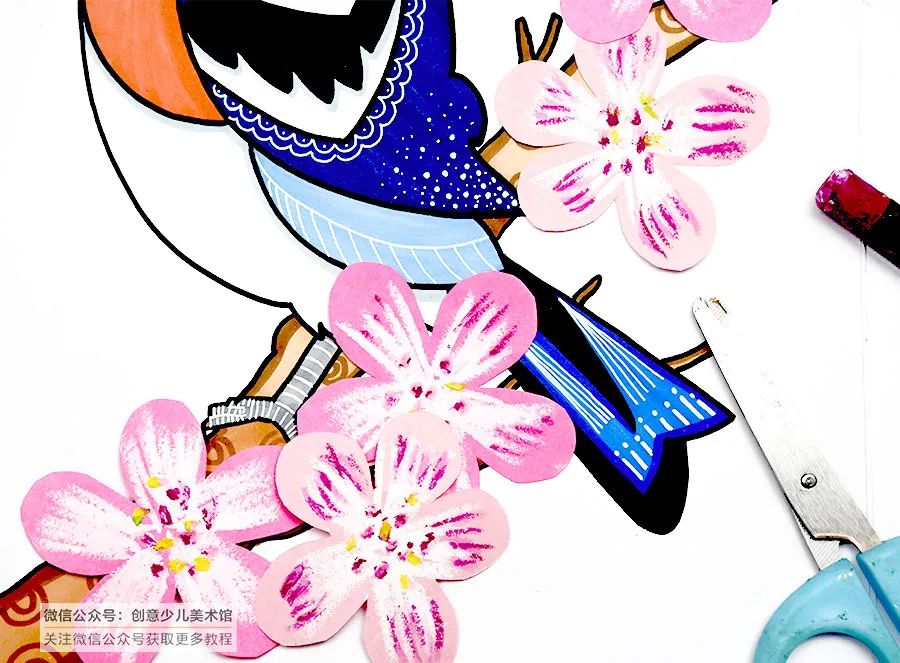 春天鸟语花香图片大全儿童画,鸟语花香儿童画简单又漂亮