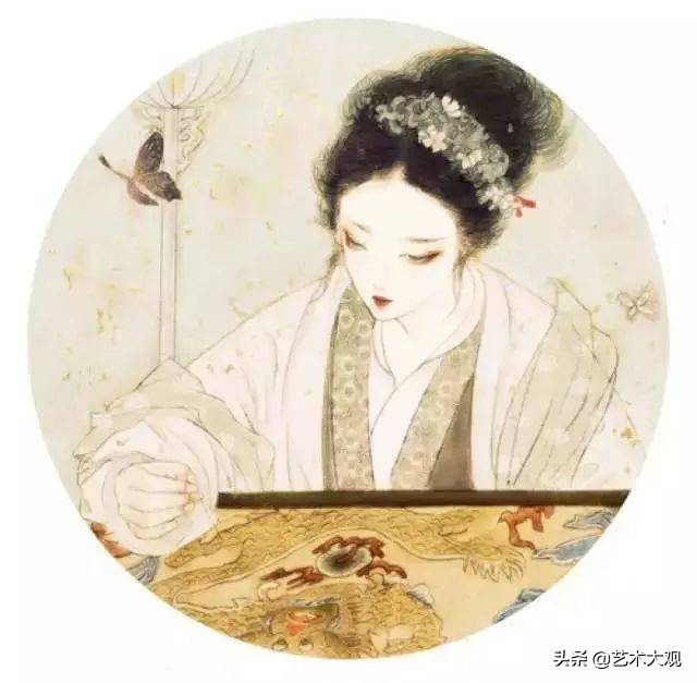 古风插画师画的古风人物,古风美人手绘动漫