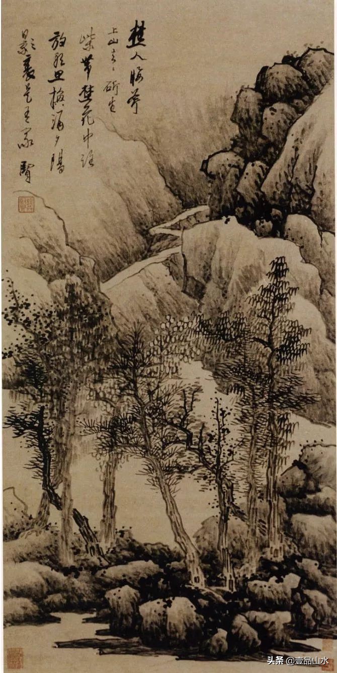 最真实的国画山水画,当代国画山水中的点景人物