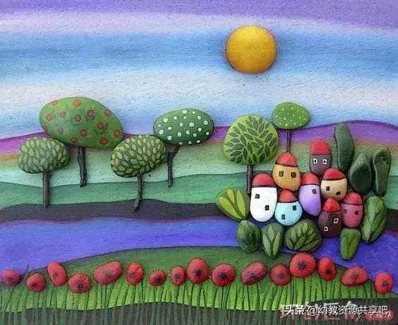 创意石头画简单又有趣,石头创意手工画
