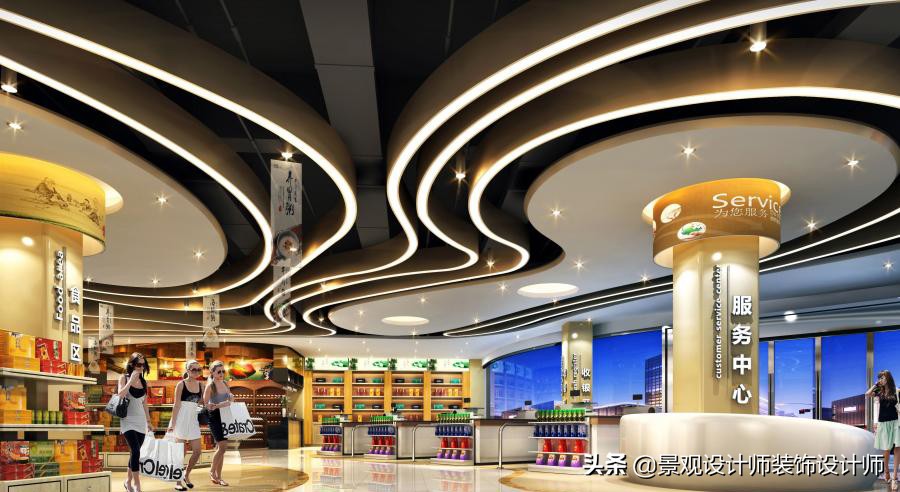 商场店铺设计案例图纸,超市设计图解大全