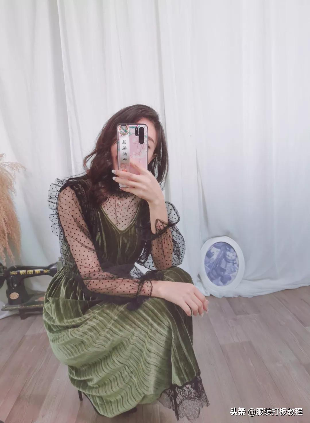 新款蕾丝网纱高领打底衫,蕾丝打底衫裁剪方法教程