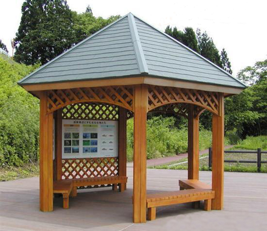 承德防腐木仿古六角凉亭多少钱,保定防腐木仿古六角凉亭多少钱