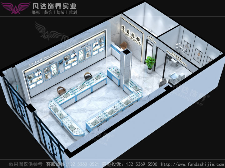 时尚眼镜店装修讲解,眼镜展示柜眼镜店装修效果