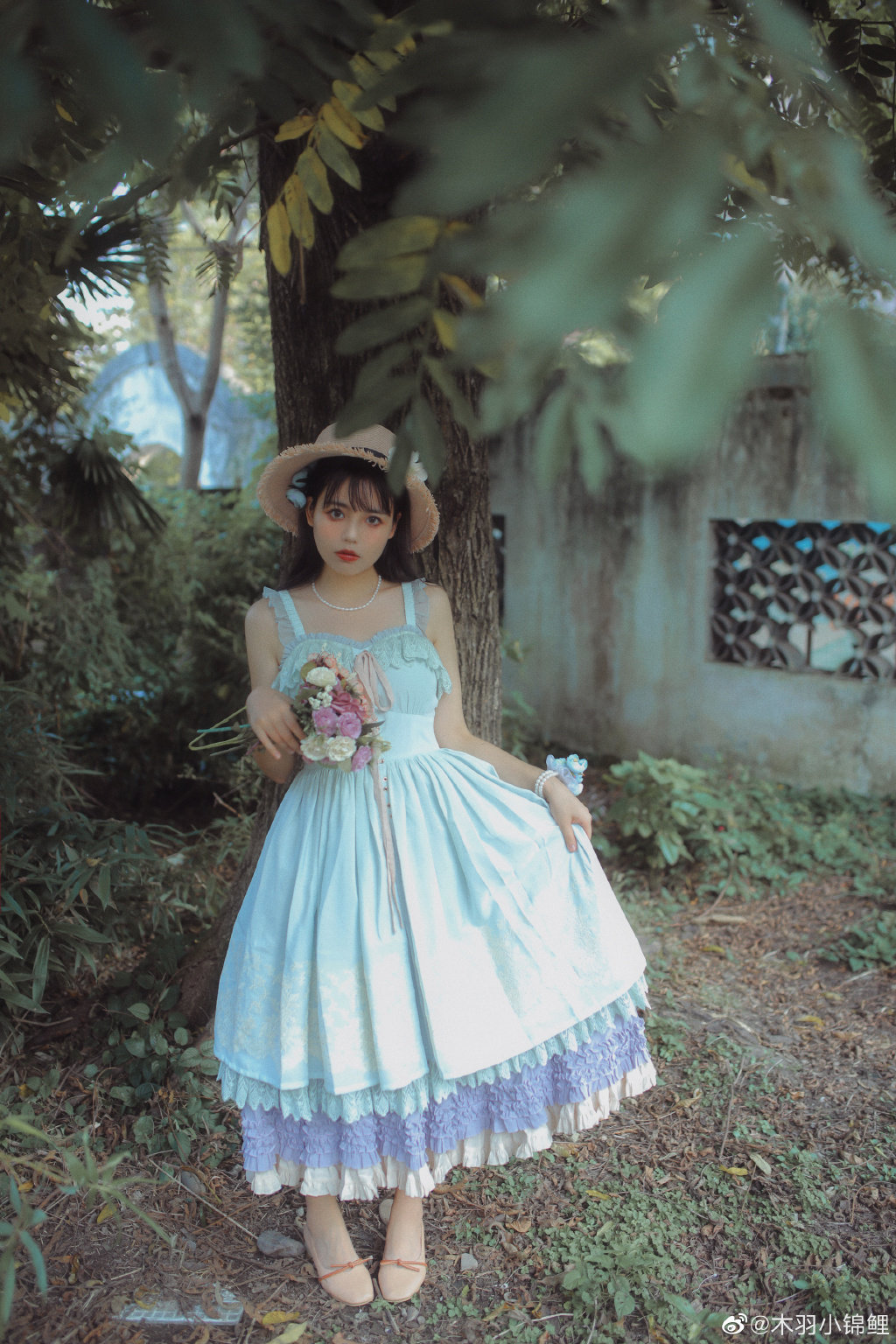 显瘦蓝色lolita夏季,好看显白凉快的lolita