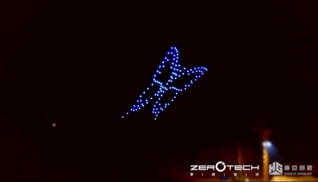 多台无人机简单编队表演,无人机编队表演演示动画