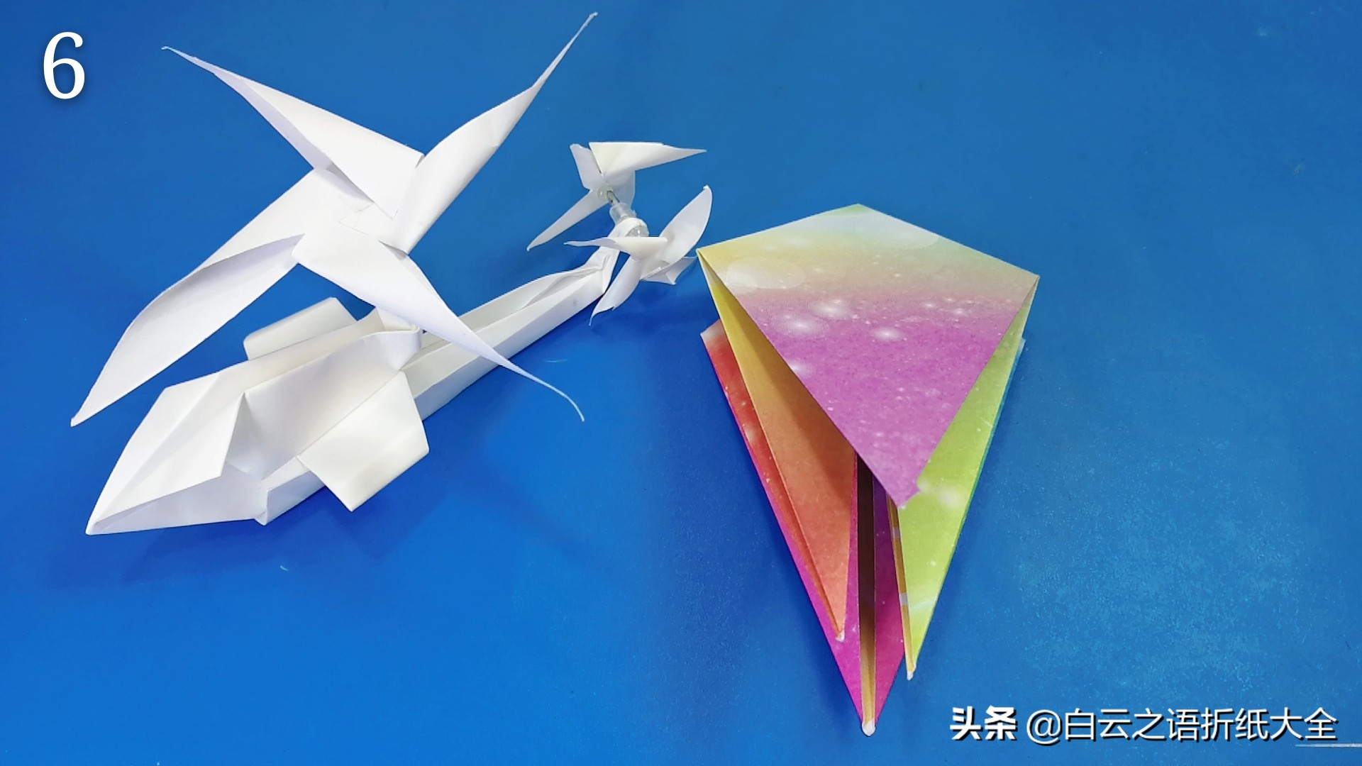 折纸手工直升机简单慢教程,折纸王子折迷你直升机