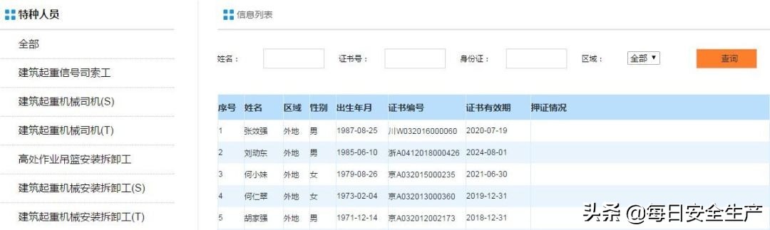 最新特种设备作业证查询,全国特种设备作业证查询网站