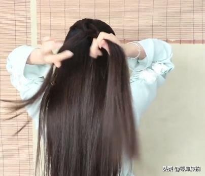 改良版汉服发型简单编发,汉服编发教程配流苏飘带小孩儿