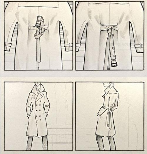 大衣系带这样做告别单调与乏味,大衣怎么系带才好看