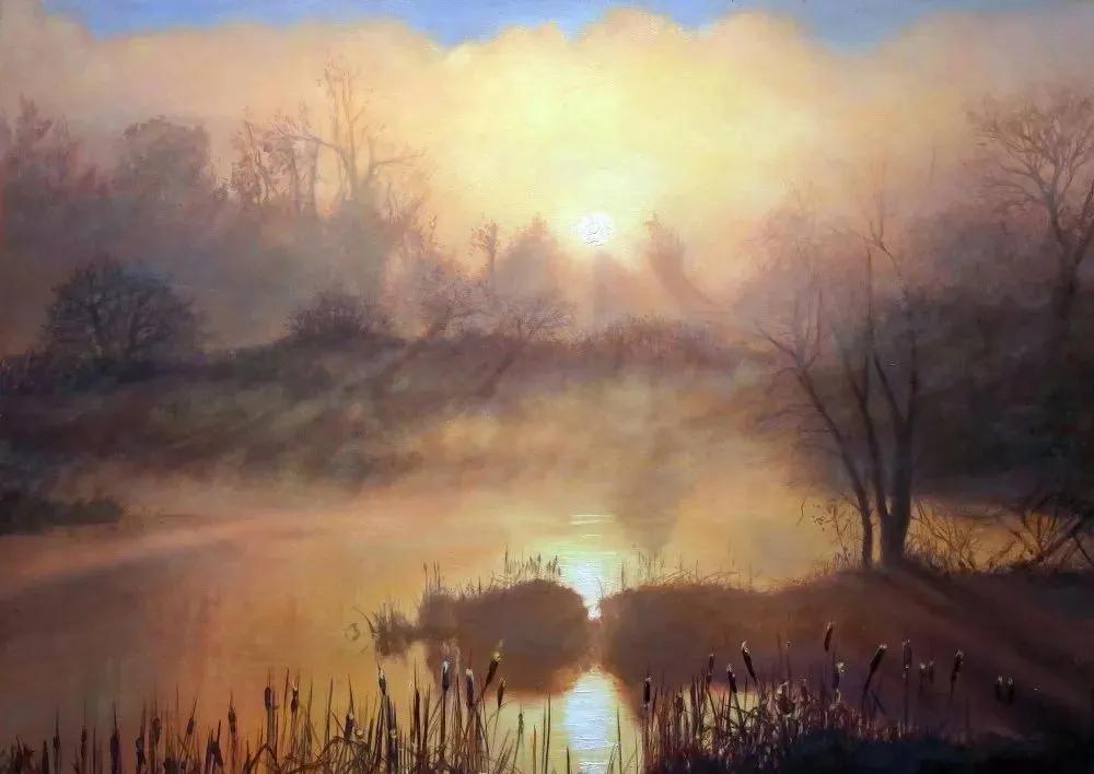 世界著名大师花卉油画,油画漂亮风景画