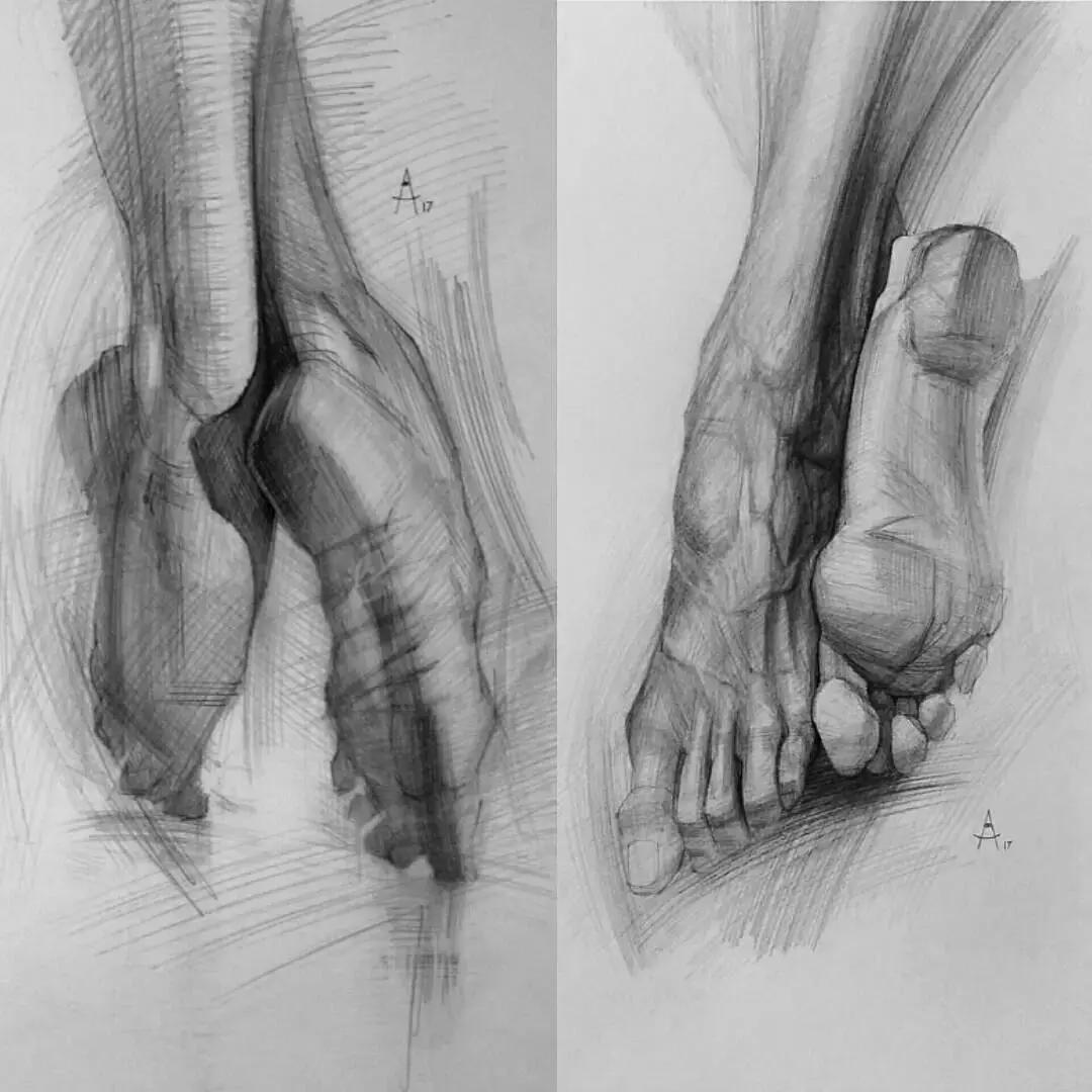 人体彩铅,人体五官彩铅