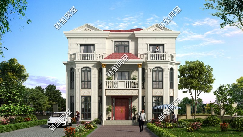 11x10米三层带堂屋自建房设计图纸,农村11x13米带堂屋三层自建房图纸