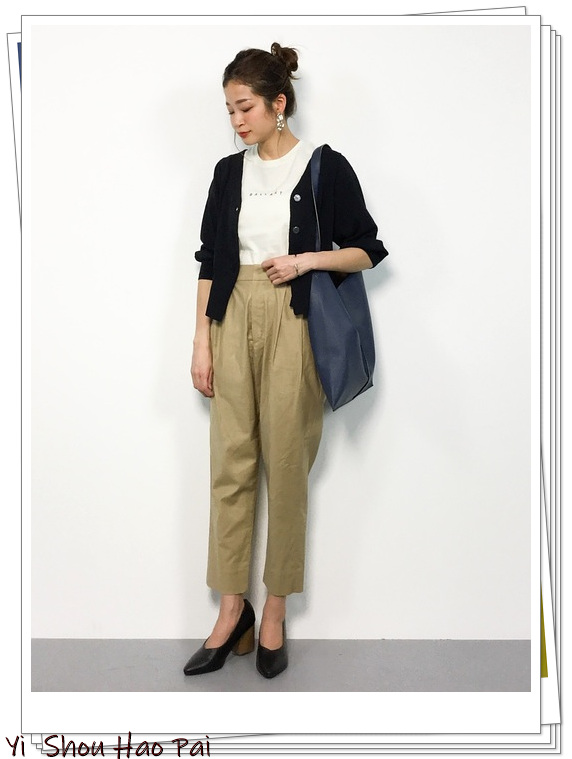 米色裤子穿搭夏天,春季米色裤子怎么搭配上衣
