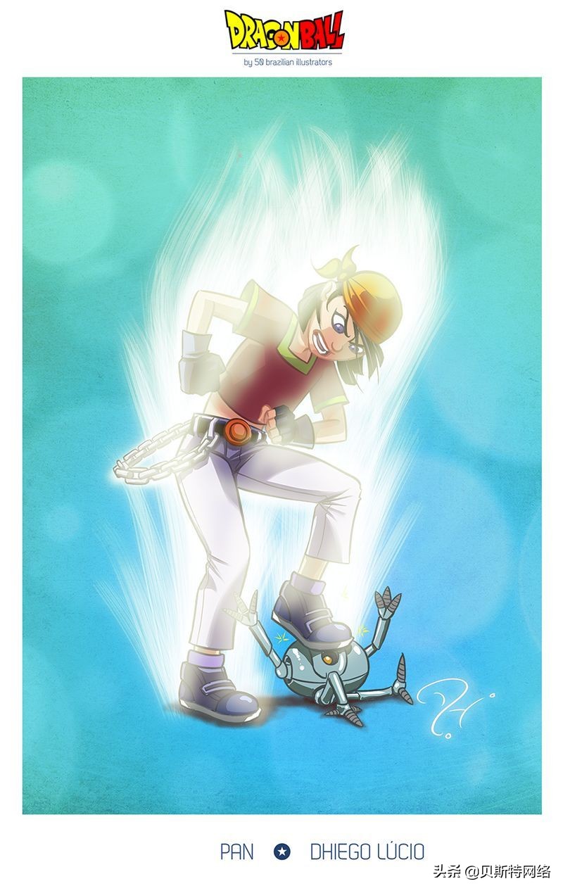 日本动漫插画师七龙珠,手绘龙珠经典插画