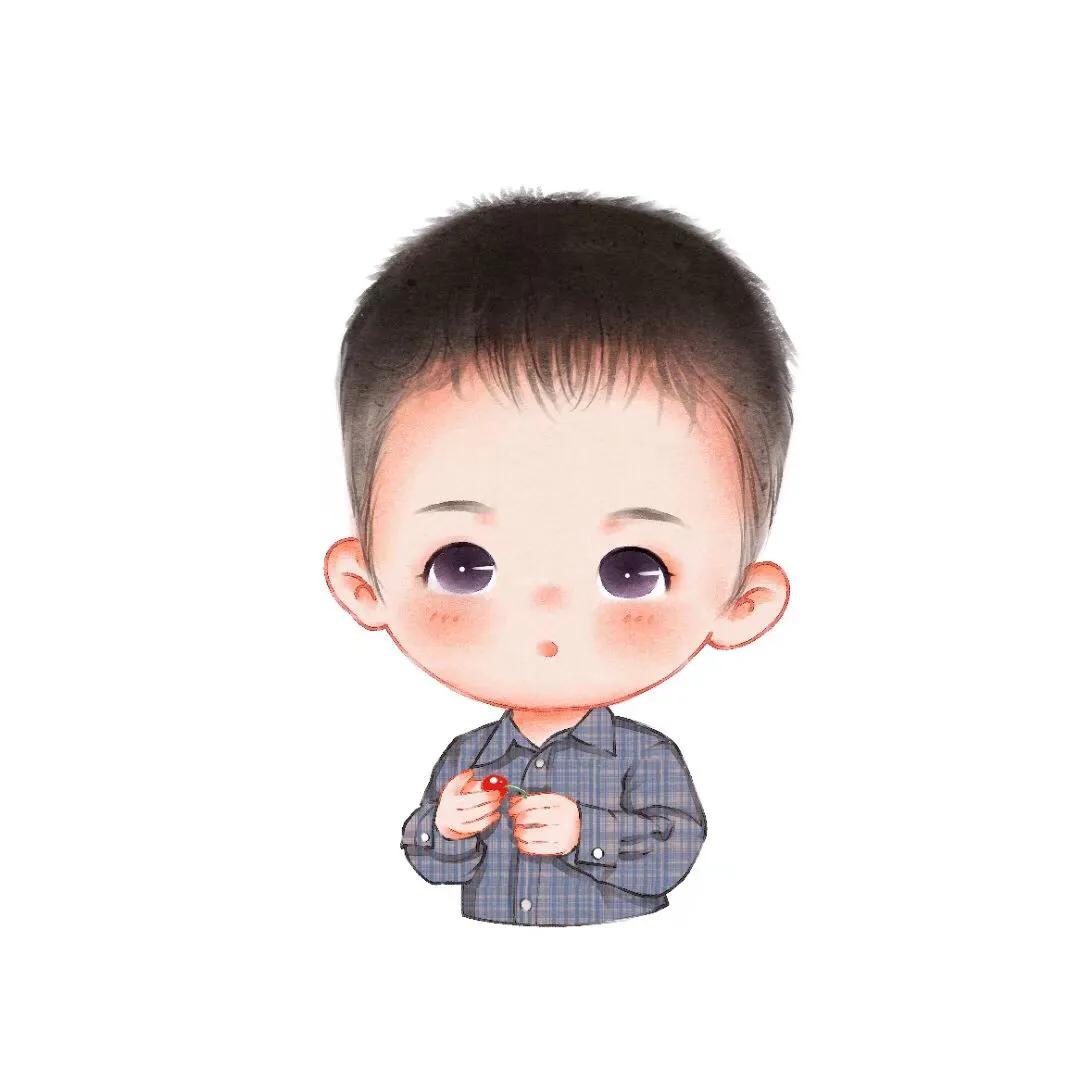 头像女简单干净气质卡通手绘头像,2022年母女好运头像卡通手绘