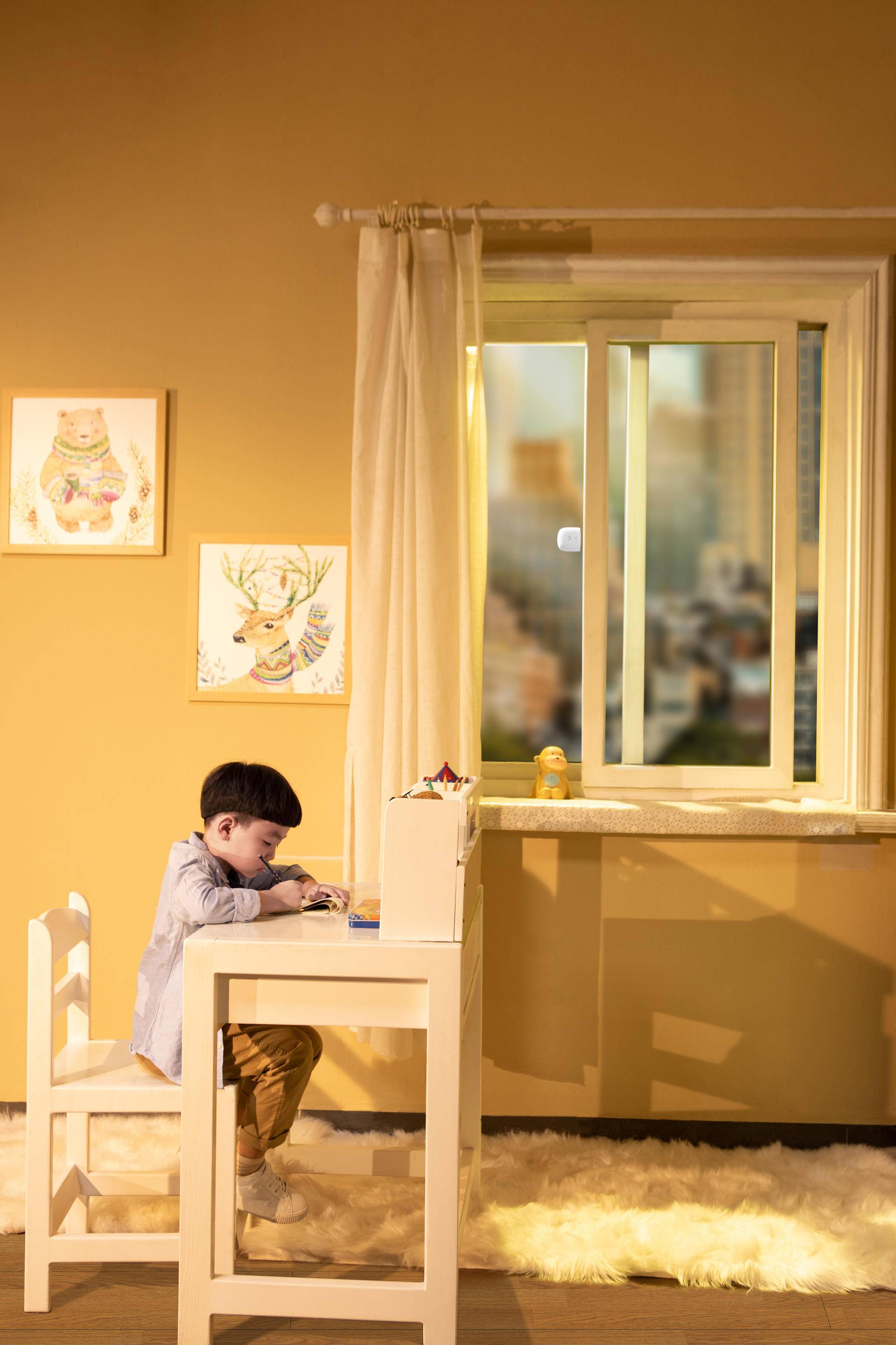 防开窗户儿童限位器,防小孩出门报警提醒器